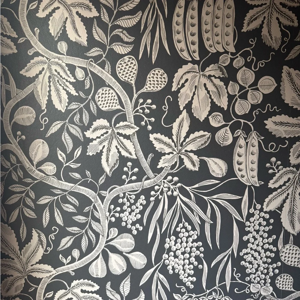 Sandberg Wallpaper - NWT Fig Garden, Charcoal (S10257) - 1 Roll (11 yds)